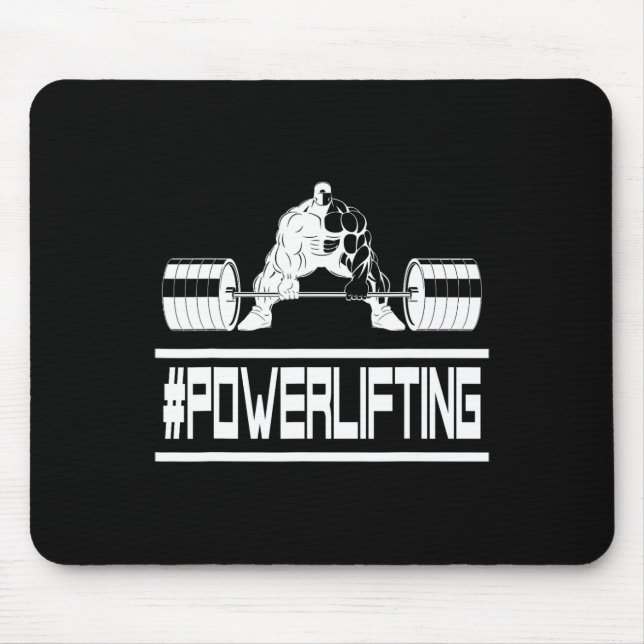 Mousepad Incrível #powerlifting Para Ratos de Academia e Le (Frente)