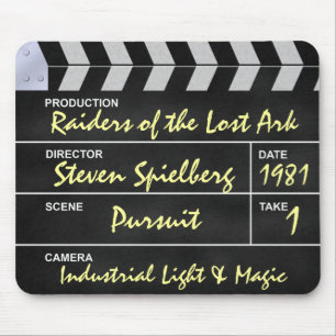 Mousepad incursores do cinema do clapperboard da arca
