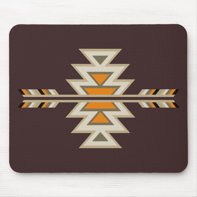 Mousepad Indiano Design-Brown do sudoeste (Frente)