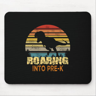 Mousepad Indo Ao Dinossauro Pré-K Para A Escola Primeiro Di