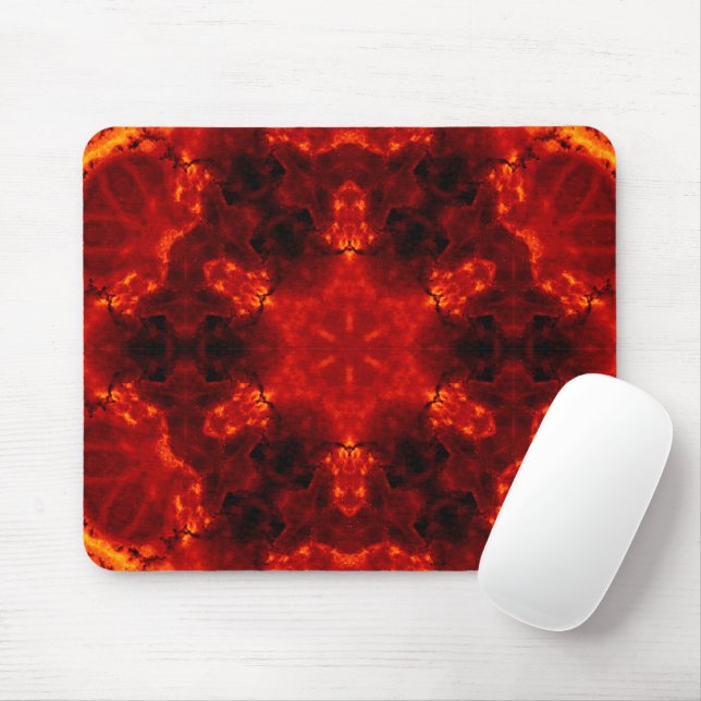Mousepad Inferno Nexus - Arte Caleidoscópica Fiery (Com mouse)