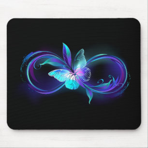 Mousepad Infinidade brilhante com borboleta mágica