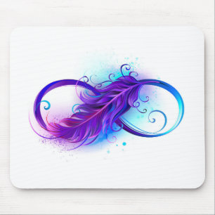 Mousepad Infinidade com pena roxa