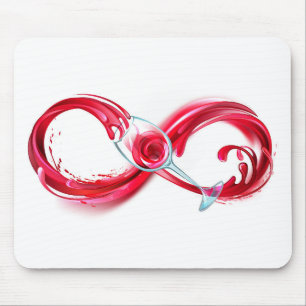 Mousepad Infinidade com vinho tinto