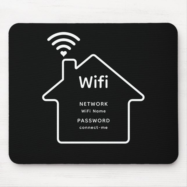 Mousepad Informações sobre Senha de Rede Wifi Elegante Simp (Frente)