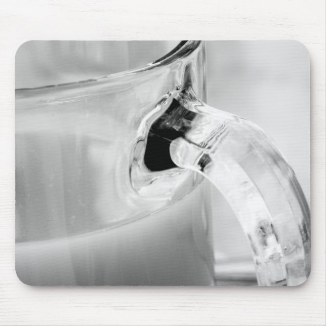 Mousepad Infravermelho, preto e branco, xícara, vidro, café (Frente)