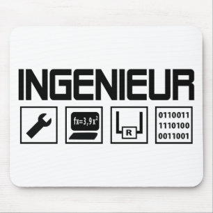 Mousepad ingenieur com ícone das ferramentas