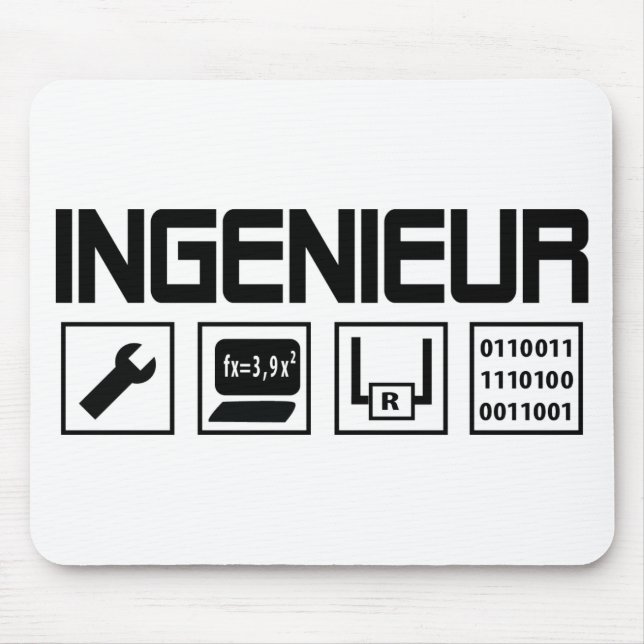 Mousepad ingenieur com ícone das ferramentas (Frente)