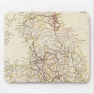 Mousepad Inglaterra canais, caminhos de ferro