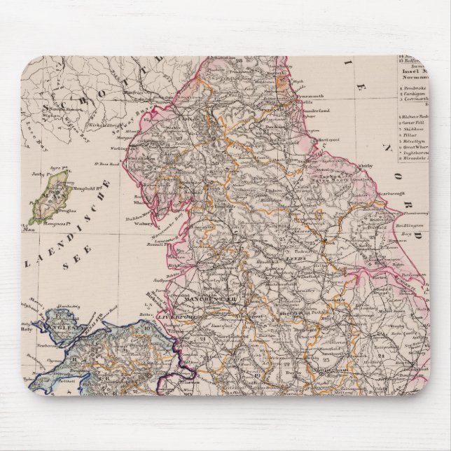 Mousepad Inglaterra, País de Gales (Frente)