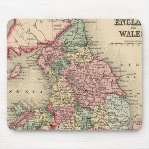 Mousepad Inglaterra, País de Gales Mapa de Mitchell
