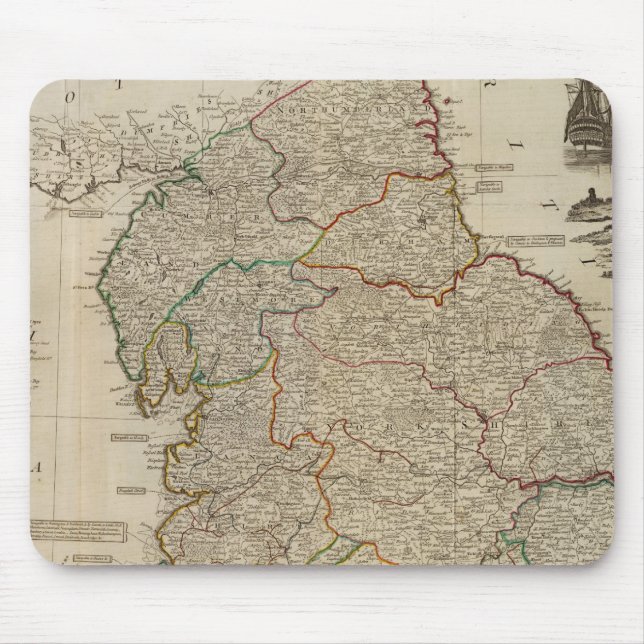 Mousepad Inglaterra, País de Gales, norte (Frente)