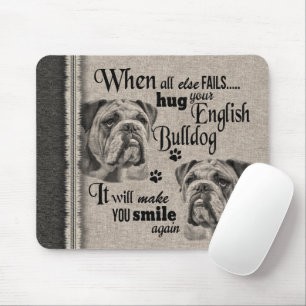 Mousepad Inglês Buldog art quando tudo falha