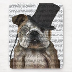 Mousepad Inglês Bulldog, Formal Hound e Hat