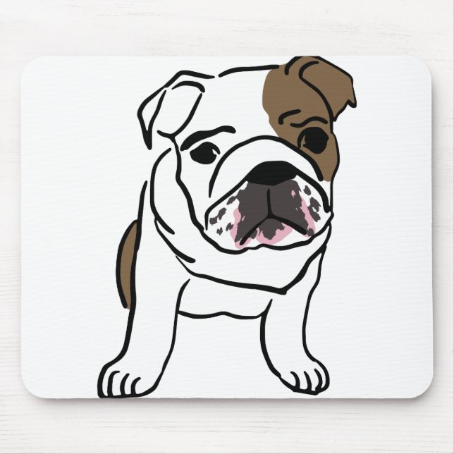 Mousepad Inglês Bulldog Shirts Nope Lazy English Bull (Frente)
