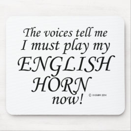 Mousepad Inglês Horn Voices diz que deve jogar