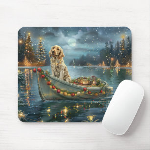Mousepad Inglês Setter Natal Festivo Voyage
