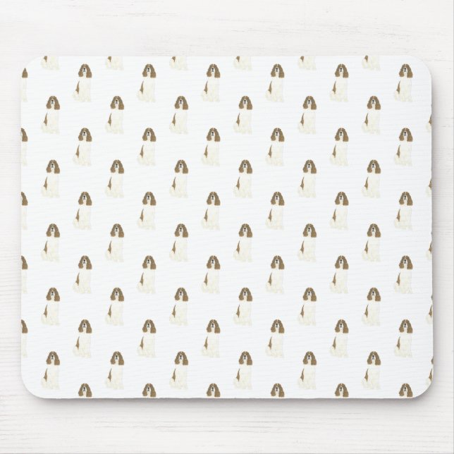 Mousepad Inglês Springer Spaniel (fígado e branco) (Frente)