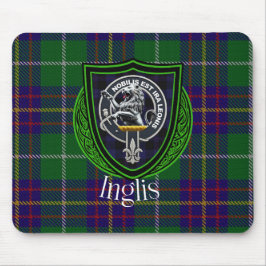 Mousepad Inglis Scottish Clan Tartan and Crest 