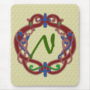 Mousepad Iniciais Monogramados Placas Móveis Design Celtas