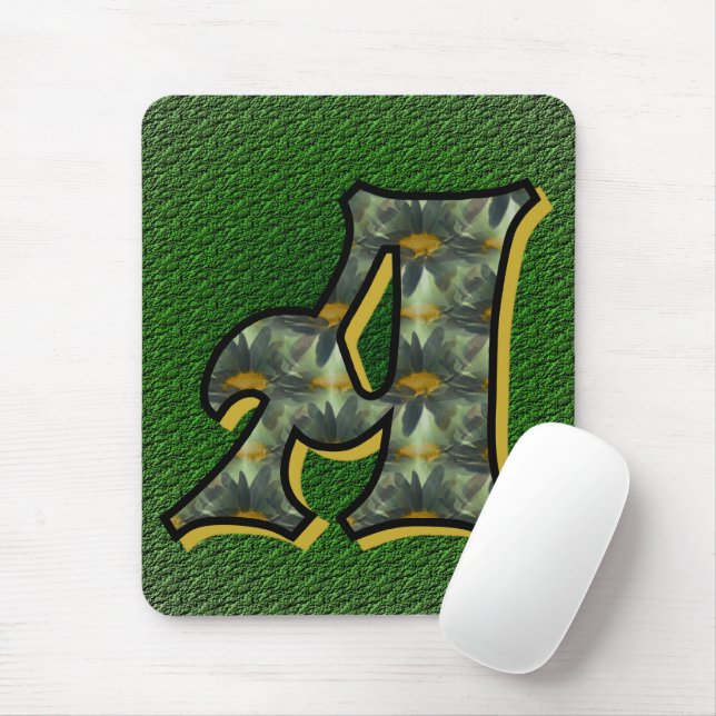 Mousepad Inicial A Monograma Margarida (Com mouse)