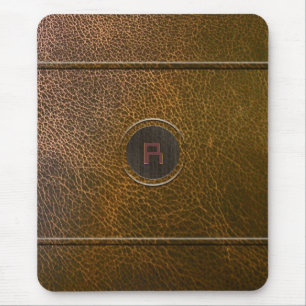 Mousepad Inicial de couro para fora vestida do