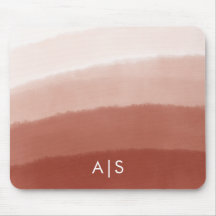Inicial de Monograma Aquarela Cobre Ferrugem Ombre