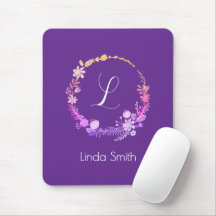 Inicial de Monograma Elegante Nome Personalizado F