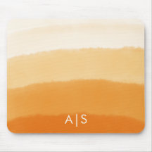 Inicial de Monograma em Aquarela Abóbora Laranja O