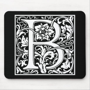 Mousepad Inicial decorativa "B" da letra
