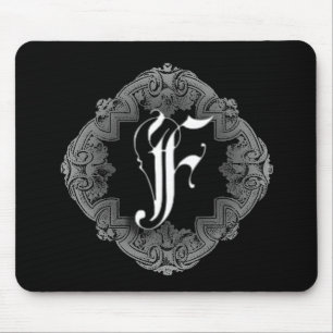 Mousepad Inicial F Góthico Elegante