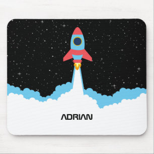 Mousepad Inicialização do Foguete no Nome Personalizado d