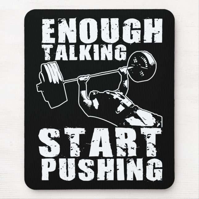 Mousepad Iniciar empurrando - Bench Press - Workout Motivat (Frente)