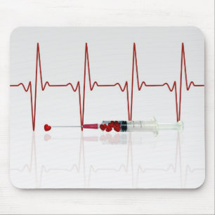 Mousepad Injeção com Corações Vermelhos
