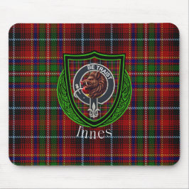 Mousepad Innes Scottish Clan Tartan & Crest