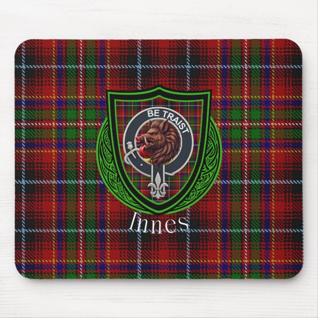 Mousepad Innes Scottish Clan Tartan & Crest (Frente)