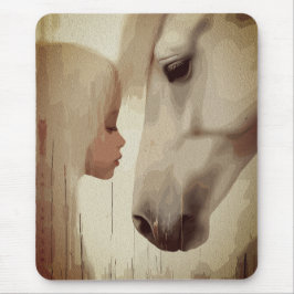 Mousepad Innocent Bond – Child and Horse Art
