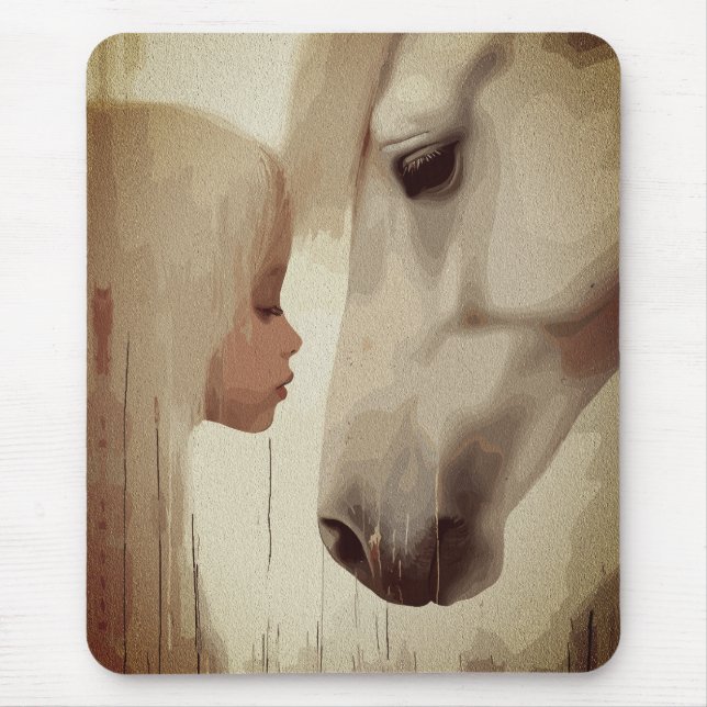 Mousepad Innocent Bond – Child and Horse Art (Frente)
