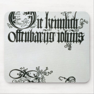 Mousepad Inscrição no roteiro gótico