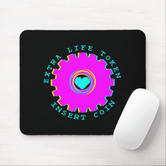 Mousepad Inserir Moeda Retro Arcade Vida Extra Coração de J