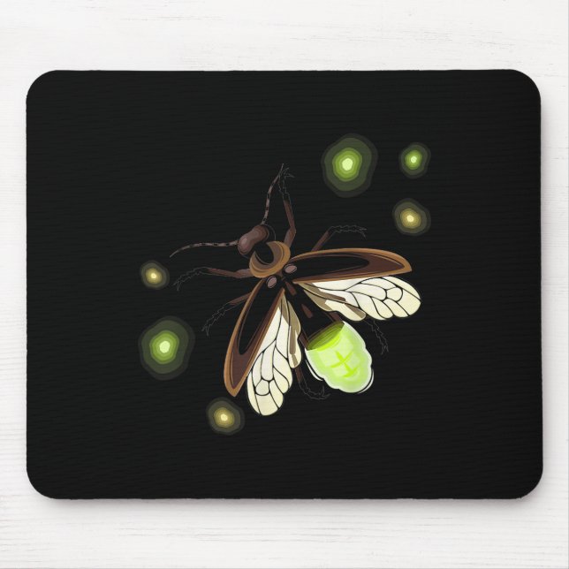 Mousepad Inseto de acampamento natural do Fireflies (Frente)