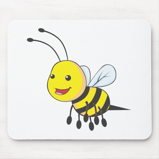 Mousepad Inseto feliz da abelha do vôo (Frente)