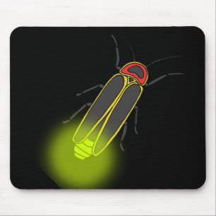 Mousepad inseto relâmpago aceso