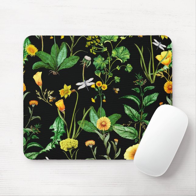 Mousepad Insetos nas plantas aromáticas (Com mouse)