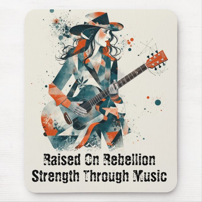 Mousepad Inspiração de Abstrato de Arte Personalizável para (Frente)