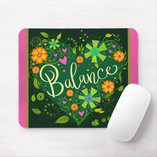Mousepad Inspiração de Equilíbrio bonito Verde (Com mouse)