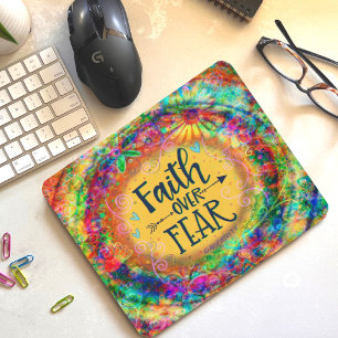 Mousepad Inspiração "Fé sobre o Medo"