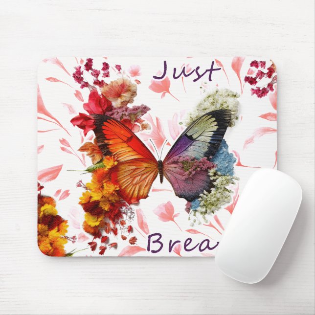 Mousepad Inspiração Respira borboleta (Com mouse)
