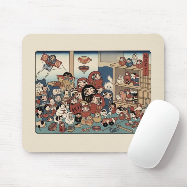Mousepad Inspirado no Ukiyo-e – JAPÃO Dramático (Com mouse)
