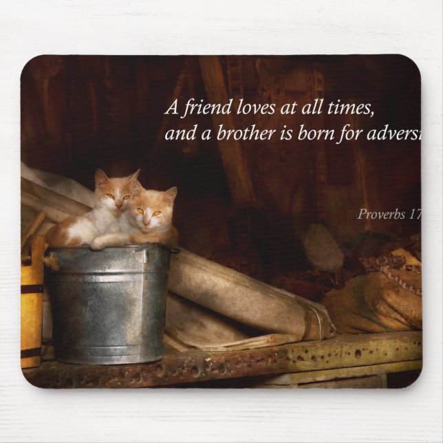 Mousepad Inspirador - Gato - Balde de diversão (Frente)